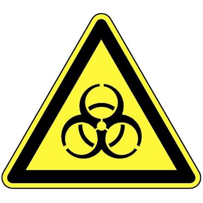 BRW, Sicherheitskennzeichnung, Warnschild Biogefährdung - 10 cm BRW, Sicherheitskennzeichnung, Warnschild Biogefährdung - 10 cm