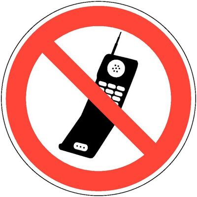BRW, Sicherheitskennzeichnung, Verbotsschild Handy benutzen verboten - Ø 10 cm BRW, Sicherheitskennzeichnung, Verbotsschild Handy benutzen verboten - Ø 10 cm