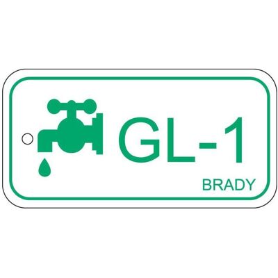Brady, Sicherheitskennzeichnung, B-7527, Polypropylen Schild, Energy Source Tag - Glycol, 75 x 38mm, Grün auf Weiss, Beschrift Brady, Sicherheitskennzeichnung, B-7527, Polypropylen Schild, Energy Source Tag - Glycol, 75 x 38mm, Grün auf Weiss, Beschrift