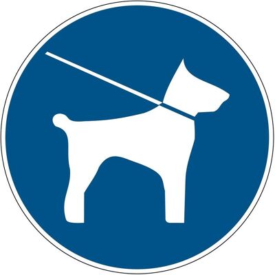 Brady, Sicherheitskennzeichnung, PIC 1214-DIA 100-B7527, Gebotsschilder - Leinenzwang Brady, Sicherheitskennzeichnung, PIC 1214-DIA 100-B7527, Gebotsschilder - Leinenzwang