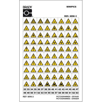 Brady, Sicherheitskennzeichnung, Mini-Pictograms - Mini 3: Brady, Sicherheitskennzeichnung, Mini-Pictograms - Mini 3: