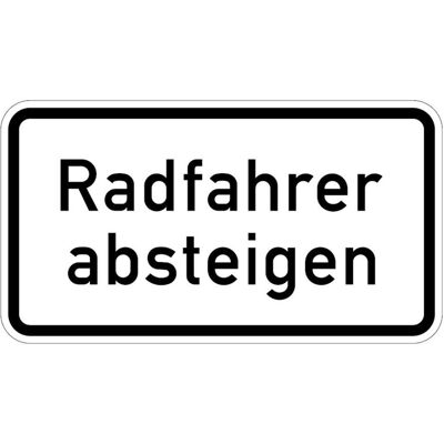 Magni, Sicherheitskennzeichnung, ZZ.1012-32, 330x600mm Radfahrer absteigen RAL-Gütezeichen Folie RA1 Magni, Sicherheitskennzeichnung, ZZ.1012-32, 330x600mm Radfahrer absteigen RAL-Gütezeichen Folie RA1