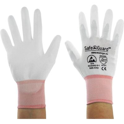 Top Swede, Schutzhandschuhe, ESD-Handschuh, beschichtete Fingerkuppen (weiss) Grösse XS: rosa (XS) Top Swede, Schutzhandschuhe, ESD-Handschuh, beschichtete Fingerkuppen (weiss) Grösse XS: rosa (XS)