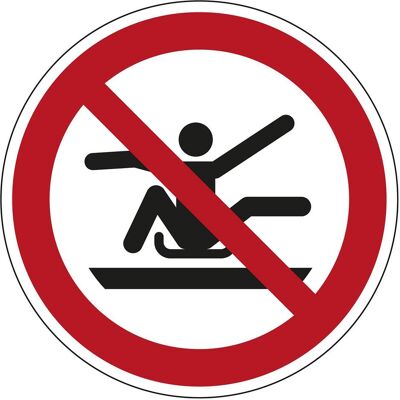 Brady, Sicherheitskennzeichnung, ISO-Sicherheitsschild - Nicht aus Rodelschlitten herausstrecken Brady, Sicherheitskennzeichnung, ISO-Sicherheitsschild - Nicht aus Rodelschlitten herausstrecken