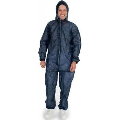 Hygostar, Schutzanzug + Arbeitsoverall, PP-Overall ECO HYGOBASE mit Kapuze, blau, XL dunkelblau, Schutzanzug aus PP-Spezialvlies, atmungsak (XL, 5x) Hygostar, Schutzanzug + Arbeitsoverall, PP-Overall ECO HYGOBASE mit Kapuze, blau, XL dunkelblau, Schutzanzug aus PP-Spezialvlies, atmungsak (XL, 5x)