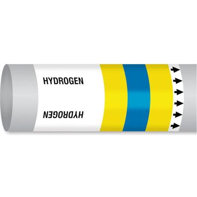Brady, Sicherheitskennzeichnung, B-7541, ISO 14726 IMO Rohrmarkierer - Wasserstoff, Polyester, Gelb/Blau/Gelb, glänzend, 600. Brady, Sicherheitskennzeichnung, B-7541, ISO 14726 IMO Rohrmarkierer - Wasserstoff, Polyester, Gelb/Blau/Gelb, glänzend, 600.