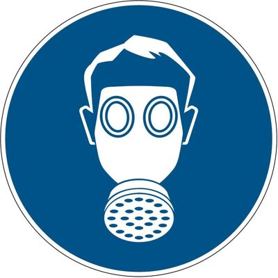 Brady, Sicherheitskennzeichnung, PIC 253-DIA 315-B7527, Gebotsschilder - Atemschutz benutzen Brady, Sicherheitskennzeichnung, PIC 253-DIA 315-B7527, Gebotsschilder - Atemschutz benutzen