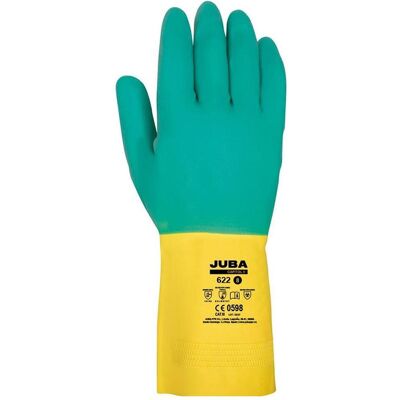 Juba, Schutzhandschuhe, Latexhandschuh Flocado Zweifarbig (6) Juba, Schutzhandschuhe, Latexhandschuh Flocado Zweifarbig (6)