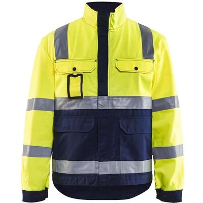 Blakläder, Arbeitsjacke, Warnschutz-Jacke, gelb / marineblau, Unisex-Grösse: M (M) Blakläder, Arbeitsjacke, Warnschutz-Jacke, gelb / marineblau, Unisex-Grösse: M (M)