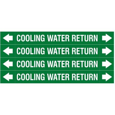 Brady, Sicherheitskennzeichnung, ASME - Rohrmarkierer - Cooling Water Return Brady, Sicherheitskennzeichnung, ASME - Rohrmarkierer - Cooling Water Return