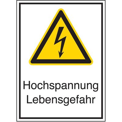 Brady, Sicherheitskennzeichnung, STD-746-131X185-B7527, Warnschilder für Elektrische Einrichtungen - Hochspannung Lebensgefahr Brady, Sicherheitskennzeichnung, STD-746-131X185-B7527, Warnschilder für Elektrische Einrichtungen - Hochspannung Lebensgefahr