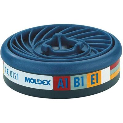 Moldex, Atemschutzmaske, Gasfilter A1B1E1, für Serie 7000 + 9000, EasyLock, organische Gase, anorganische Gase und S (FFA1B1E1K) Moldex, Atemschutzmaske, Gasfilter A1B1E1, für Serie 7000 + 9000, EasyLock, organische Gase, anorganische Gase und S (FFA1B1E1K)