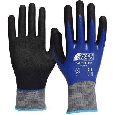Nitras, Schutzhandschuhe, Handschuh Gr. 8 Oil Grip Blau (8) Nitras, Schutzhandschuhe, Handschuh Gr. 8 Oil Grip Blau (8)