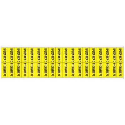 Brady, Sicherheitskennzeichnung, Kennzeichnungen für Leitungen und Stromspannung, 380 Volt und N Brady, Sicherheitskennzeichnung, Kennzeichnungen für Leitungen und Stromspannung, 380 Volt und N