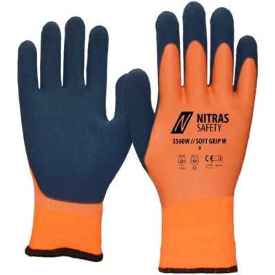 Nitras, Schutzhandschuhe, Kälteschutzhandschuh SOFT GRIP W Grösse 8 orange/dunkelblau EN 388, EN 511 PSA-Kategorie II (8) Nitras, Schutzhandschuhe, Kälteschutzhandschuh SOFT GRIP W Grösse 8 orange/dunkelblau EN 388, EN 511 PSA-Kategorie II (8)