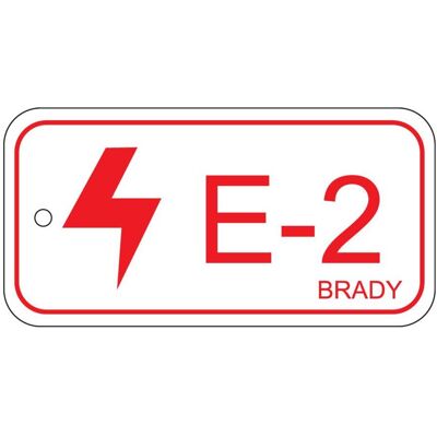 Brady, Sicherheitskennzeichnung, B-7527, Polypropylen Schild, Energy Source Tag - Electrical/Elektrik, 75 x 38mm, Rot auf Wei Brady, Sicherheitskennzeichnung, B-7527, Polypropylen Schild, Energy Source Tag - Electrical/Elektrik, 75 x 38mm, Rot auf Wei