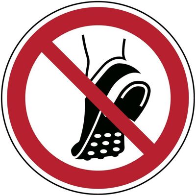 Brady, Sicherheitskennzeichnung, ISO-Sicherheitsschild - Metallbeschlagenes Schuhwerk verboten Brady, Sicherheitskennzeichnung, ISO-Sicherheitsschild - Metallbeschlagenes Schuhwerk verboten