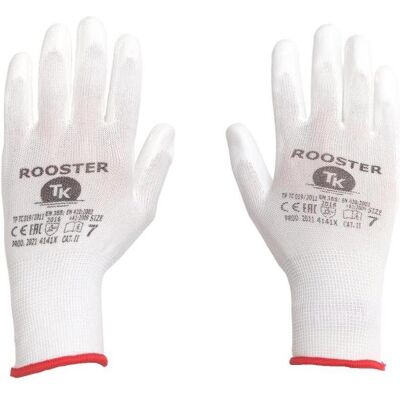 TK, Schutzhandschuhe, Handschuhe ROOSTER, Gre 8, wei (8) TK, Schutzhandschuhe, Handschuhe ROOSTER, Gre 8, wei (8)