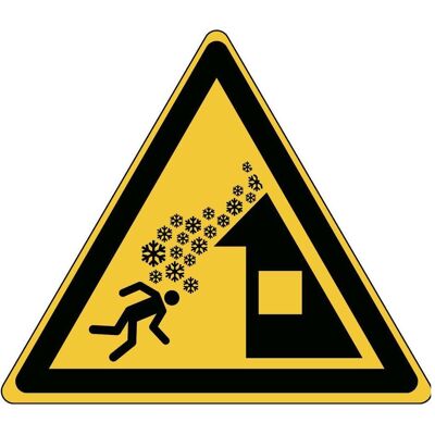 Brady, Sicherheitskennzeichnung, Warnung vor Dachlawine - Sicherheitsschild - ISO7010 Brady, Sicherheitskennzeichnung, Warnung vor Dachlawine - Sicherheitsschild - ISO7010