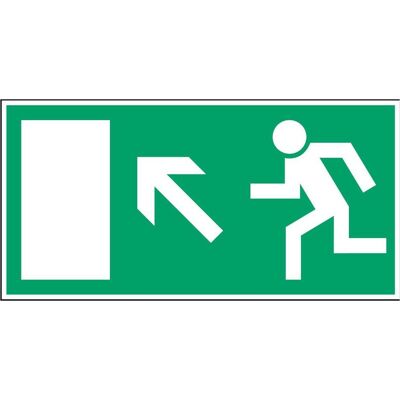 Brady, Sicherheitskennzeichnung, PIC 379-210X105-B7527, Fluchtwegkennzeichnung - Rettungsweg links aufwärts Brady, Sicherheitskennzeichnung, PIC 379-210X105-B7527, Fluchtwegkennzeichnung - Rettungsweg links aufwärts