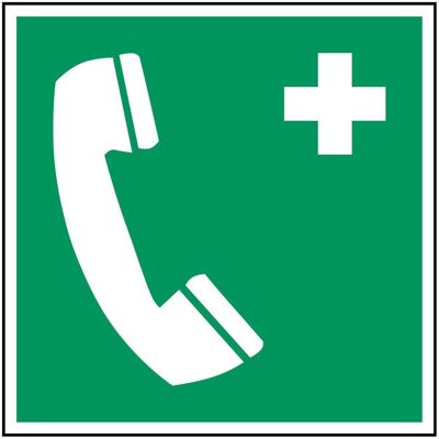Brady, Sicherheitskennzeichnung, ISO-Sicherheitsschild - Notruftelefon Brady, Sicherheitskennzeichnung, ISO-Sicherheitsschild - Notruftelefon