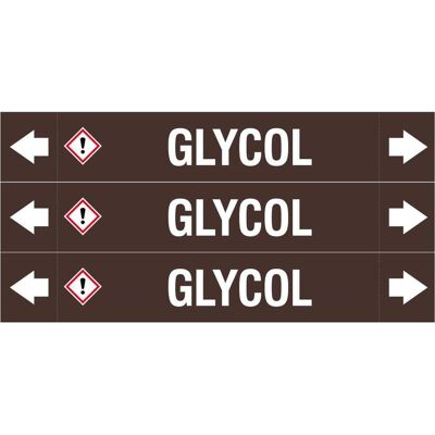 Brady, Sicherheitskennzeichnung, ASME - Rohrmarkierer - Glycol Brady, Sicherheitskennzeichnung, ASME - Rohrmarkierer - Glycol