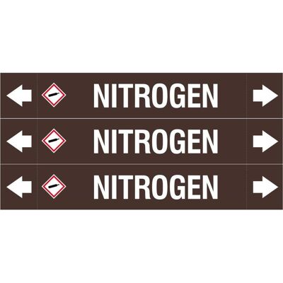 Brady, Sicherheitskennzeichnung, ASME - Rohrmarkierer - Nitrogen Brady, Sicherheitskennzeichnung, ASME - Rohrmarkierer - Nitrogen
