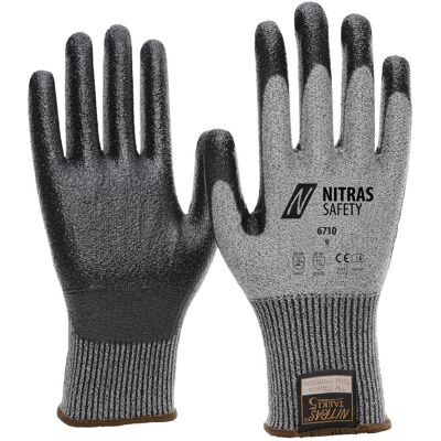 Nitras, Schutzhandschuhe, TAEKI Schnittschutzhandschuhe, TAEKI-Spezialgarn, grau, Nitril-Beschichtung, schwarz (Farbcod (10, 11, 6, 7, 8, 9) Nitras, Schutzhandschuhe, TAEKI Schnittschutzhandschuhe, TAEKI-Spezialgarn, grau, Nitril-Beschichtung, schwarz (Farbcod (10, 11, 6, 7, 8, 9)