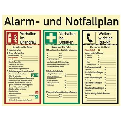 HP Autozubehör, Sicherheitskennzeichnung, Alarm-/Notfallplan ASR A1.3/DIN EN ISO 7010/DIN 67510 L620xB480 mm Kunststoff HP Autozubehör, Sicherheitskennzeichnung, Alarm-/Notfallplan ASR A1.3/DIN EN ISO 7010/DIN 67510 L620xB480 mm Kunststoff