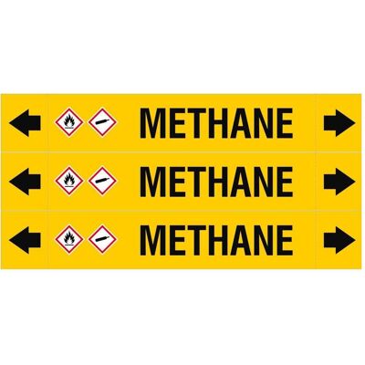 Brady, Sicherheitskennzeichnung, ASME - Rohrmarkierer - Methane Brady, Sicherheitskennzeichnung, ASME - Rohrmarkierer - Methane