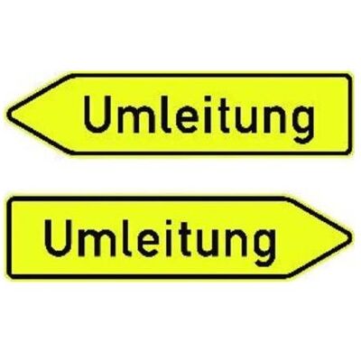 Magni, Sicherheitskennzeichnung, VKZ.454-40, 1250x350mm Umleitung doppelseitig RAL-Gütezeichen Folie RA1 Magni, Sicherheitskennzeichnung, VKZ.454-40, 1250x350mm Umleitung doppelseitig RAL-Gütezeichen Folie RA1