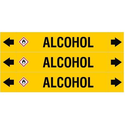 Brady, Sicherheitskennzeichnung, ASME - Rohrmarkierer - Alcohol Brady, Sicherheitskennzeichnung, ASME - Rohrmarkierer - Alcohol