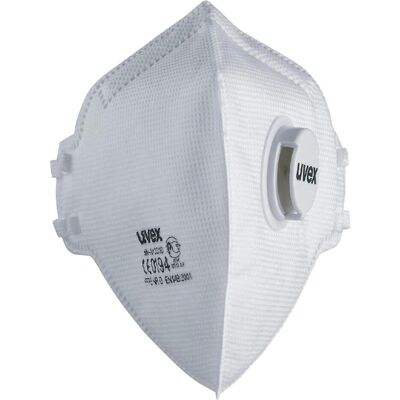 Uvex, Atemschutzmaske, silv-Air class.3310 8763310 Feinstaubmaske mit Ventil FFP3 15 St. DIN (FFP3, 15x) Uvex, Atemschutzmaske, silv-Air class.3310 8763310 Feinstaubmaske mit Ventil FFP3 15 St. DIN (FFP3, 15x)