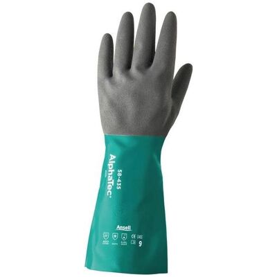 Ansell, Schutzhandschuhe, Chemikalienschutzhandschuhe AlphaTec 58-435 Größe 9 seegrün/anthrazitgrau EN 388, EN 374, EN 1149 PS (9) Ansell, Schutzhandschuhe, Chemikalienschutzhandschuhe AlphaTec 58-435 Größe 9 seegrün/anthrazitgrau EN 388, EN 374, EN 1149 PS (9)