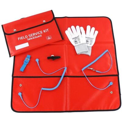 Top Swede, Schutzhandschuhe, ESD Service Kit, Handschuhe, isolierte Krokoklemm, rot (One Size) Top Swede, Schutzhandschuhe, ESD Service Kit, Handschuhe, isolierte Krokoklemm, rot (One Size)