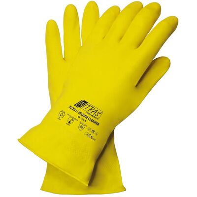 Nitras, Schutzhandschuhe, YELLOW CLEANER, Chemikalienschutzhandschuhe, Latex, gelb (Farbcode: 4300), Länge 30 cm, velou (10, 7, 8, 9) Nitras, Schutzhandschuhe, YELLOW CLEANER, Chemikalienschutzhandschuhe, Latex, gelb (Farbcode: 4300), Länge 30 cm, velou (10, 7, 8, 9)