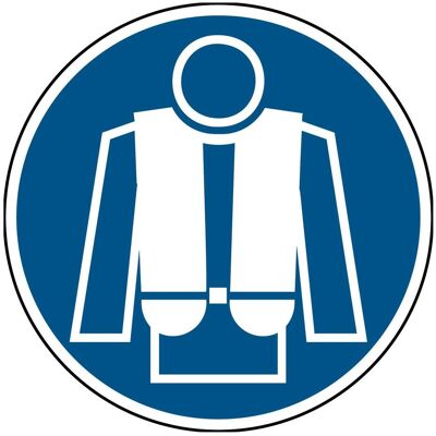 Brady, Sicherheitskennzeichnung, PIC 281-DIA 100-B7527, Gebotsschilder - Rettungsweste benutzen Brady, Sicherheitskennzeichnung, PIC 281-DIA 100-B7527, Gebotsschilder - Rettungsweste benutzen