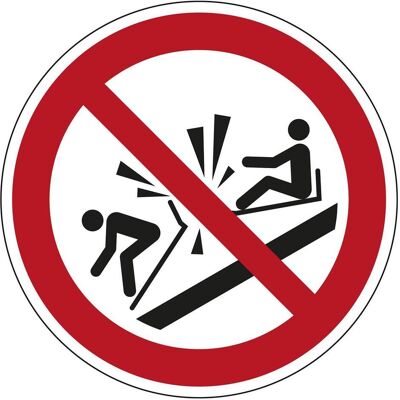 Brady, Sicherheitskennzeichnung, ISO-Sicherheitsschild - Rodelschlitten nicht rammen Brady, Sicherheitskennzeichnung, ISO-Sicherheitsschild - Rodelschlitten nicht rammen