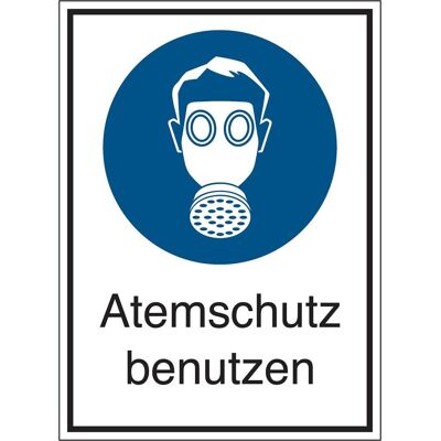 Brady, Sicherheitskennzeichnung, STD-109-131x185-B7541, Gebotsschilder - Atemschutz benutzen Brady, Sicherheitskennzeichnung, STD-109-131x185-B7541, Gebotsschilder - Atemschutz benutzen