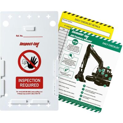 Brady, Sicherheitskennzeichnung, ENT-GB-ETI-EXVR, Excavator-Tag-Kit, 10 Tempworks-Tag Halter, 10 Excavator(Bagger)-Tag Einste Brady, Sicherheitskennzeichnung, ENT-GB-ETI-EXVR, Excavator-Tag-Kit, 10 Tempworks-Tag Halter, 10 Excavator(Bagger)-Tag Einste