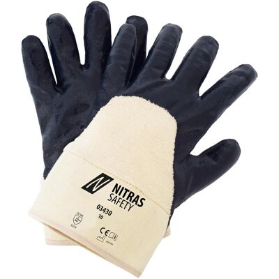 Nitras, Schutzhandschuhe, Nitrilhandschuhe, Baumwoll-Jersey, naturfarben, Nitril-Beschichtung, blau (Farbcode: 2216), 3 (11) Nitras, Schutzhandschuhe, Nitrilhandschuhe, Baumwoll-Jersey, naturfarben, Nitril-Beschichtung, blau (Farbcode: 2216), 3 (11)