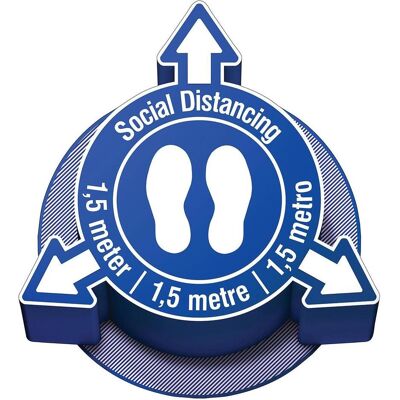 Brady, Sicherheitskennzeichnung, Zeichen für Social Distancing "5 meter / 1.5 metre / 1.5 metro, Social Distancing 1", Vinyl, B Brady, Sicherheitskennzeichnung, Zeichen für Social Distancing "5 meter / 1.5 metre / 1.5 metro, Social Distancing 1", Vinyl, B