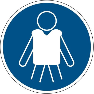 Brady, Sicherheitskennzeichnung, ISO-Sicherheitsschild - Rettungsschwimmhilfen anlegen Brady, Sicherheitskennzeichnung, ISO-Sicherheitsschild - Rettungsschwimmhilfen anlegen