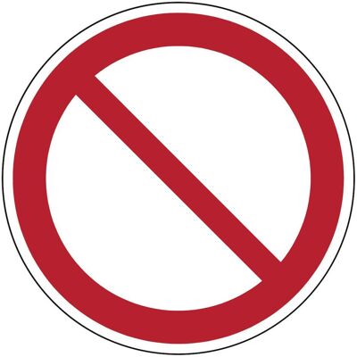 Brady, Sicherheitskennzeichnung, ISO-Sicherheitsschild - Allgemeines Verbotsschild Brady, Sicherheitskennzeichnung, ISO-Sicherheitsschild - Allgemeines Verbotsschild