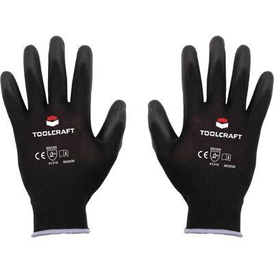 Toolcraft, Schutzhandschuhe, Polyester-Schutzhandschuhe mit PU-Beschichtung Grösse 10 (10) Toolcraft, Schutzhandschuhe, Polyester-Schutzhandschuhe mit PU-Beschichtung Grösse 10 (10)