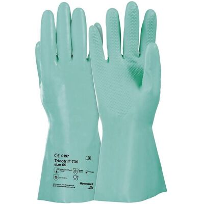 Honeywell, Schutzhandschuhe, Chemikalienhandschuhe Tricotril 736 Grösse 10 grün EN 388, EN 374 PSA-Kategorie III (10) Honeywell, Schutzhandschuhe, Chemikalienhandschuhe Tricotril 736 Grösse 10 grün EN 388, EN 374 PSA-Kategorie III (10)