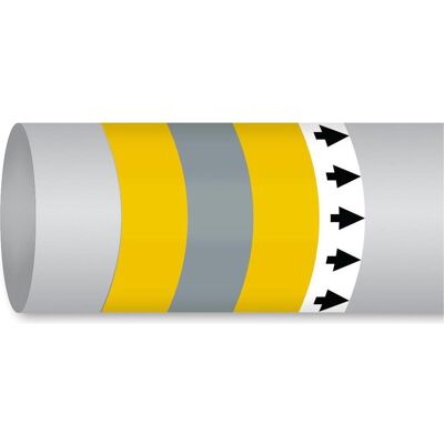 Brady, Sicherheitskennzeichnung, B-7541, ISO 14726 IMO Rohrmarkierer - Azetylen, Polyester, Gelb/Grau/Gelb, glänzend, 300.00 Brady, Sicherheitskennzeichnung, B-7541, ISO 14726 IMO Rohrmarkierer - Azetylen, Polyester, Gelb/Grau/Gelb, glänzend, 300.00