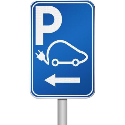 Brady, Sicherheitskennzeichnung, Parkschild für Elektrofahrzeuge - Parkplatz für das Aufladen Ihres Elektroautos reserviert - nach li Brady, Sicherheitskennzeichnung, Parkschild für Elektrofahrzeuge - Parkplatz für das Aufladen Ihres Elektroautos reserviert - nach li