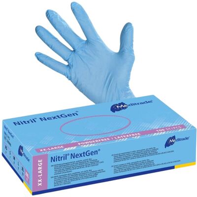 Meditrade, Schutzhandschuhe, unisex Einmalhandschuhe Nitril NextGen blau Grösse 2XL 100 St. (XXL) Meditrade, Schutzhandschuhe, unisex Einmalhandschuhe Nitril NextGen blau Grösse 2XL 100 St. (XXL)