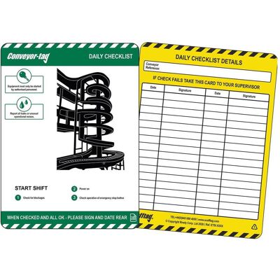 Brady, Sicherheitskennzeichnung, ConveyorTag Insert Brady, Sicherheitskennzeichnung, ConveyorTag Insert